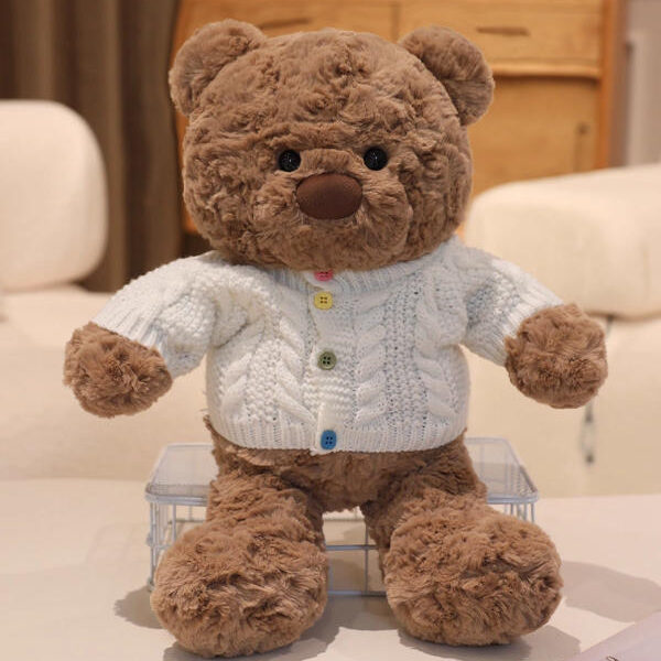 Suéter con nariz grande, blanco, 50 cm